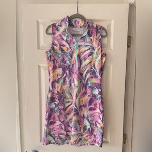 Belle by Kim Gravel Multicolor Abstract Workout Dress